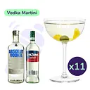 Коктейль Vodka Martini (набір інгредієнтів) х11 на основі горілки Absolut