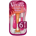 Одноразовые станки для бритья Gillette Venus Smooth Miami женские 6 шт.