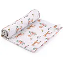 Пеленка Руно фланель Жираф 90х110 см белая (204.05_Жираф)