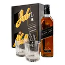 Виски Johnnie Walker Black label Blended Scotch Whisky, 40%, 0,7 л + 2 стакана