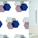 Шторка для ванної Werk WK-10023 Соти з кільцями 180 x 180 см (147984)