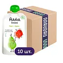 Упаковка пюре Mama knows из груш и яблок без сахара 900 г (90 г х 10 шт.)