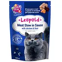 Мясной корм для котов Леопольд Рагу с курицей и печенью в соусе 100 г