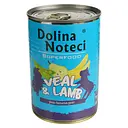Вологий корм для собак Dolina Noteci Superfood з м'ясом телятини та ягняти 400 г