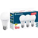 Світлодіодна лампа Enerlight A60, 10W, 3000K, E27, 3 шт. (A60E2710SMDWFRX3)