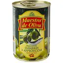 Оливки Maestro de Oliva без кісточки анчоус 280 г жерстяна банка ключ