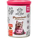 Влажный корм для взрослых кошек Pet Chef Кусочки в желе Мясной микс 415 г