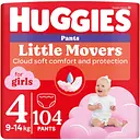 Подгузники-трусики для девочек Huggies Pants Little Movers 4 (9-14 кг) 104 шт.