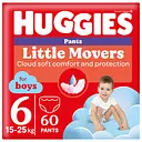 Уценка. Подгузники-трусики для мальчиков Huggies Little Movers Pants 6 (15-25 кг) 60 шт.