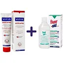 Набор: зубная паста Vitis Anticaries 100 мл + ополаскиватель для полости рта Fluor-Aid 0.05% 500 мл