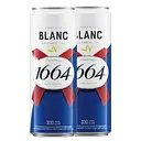 Пиво Kronenbourg 1664 Blanc with a hint of citrus світле 4.8% з/б 0.33 л х 2 шт.