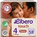 Підгузки-трусики Libero Touch Pants 4 (7-10 кг) 58 шт.