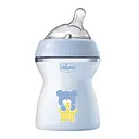 Бутылочка для кормления Chicco Natural Feeling, Color, c силиконовой соской, 250 мл, голубой (81323.20)