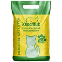 Уцінка. Силікагелевий наповнювач для котячого туалету Хвостик дрібний із зеленими гранулами 10 л (163084)