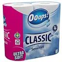 Туалетний папір Ooops! Classic Sensitive тришаровий 4 рулони