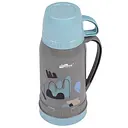 Термос Supretto детский с ручкой и чашкой серый с голубым 1 л (82790001)