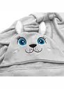 Полотенце Lovely Svi Серый Зайчик детское с капюшоном для ванной, бассейна, пляжа - 70х100 см (150122)