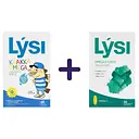 Набір: омега-3 для дітей Lysi з вітаміном D3 жувальні капсули з фруктовим смаком №60 + омега-3 Lysi Forte капсули 1000 мг №64