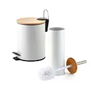 Комплект для ванной комнаты WC FABRIKA BAMBOO ведро + ершик для унитаза