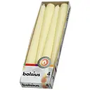 Свічки Bolsius конусні 24.5 х 2.4 см кремові 4 шт. (350905)