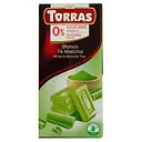 Шоколад білий Torras з чаєм матча без цукру 75 г