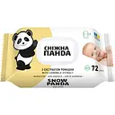 Влажные салфетки для новорожденных Снежная Панда Ромашка с клапаном 72 шт.