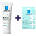 Набір La Roche-Posay Effaclar: Заспокійливий відновлювальний зволожувальний крем H Iso-Biome для зневодненої чутливої шкіри схильної до недоліків 40 мл + Гідроколоїдні мультифункціональні патчі Duo+ M Patch для захисту точкової дії 22 шт.