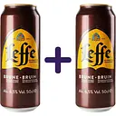 Пиво Leffe Brune, темное, 6.5%, ж/б, 1 л (2 шт. х 0.5 л)