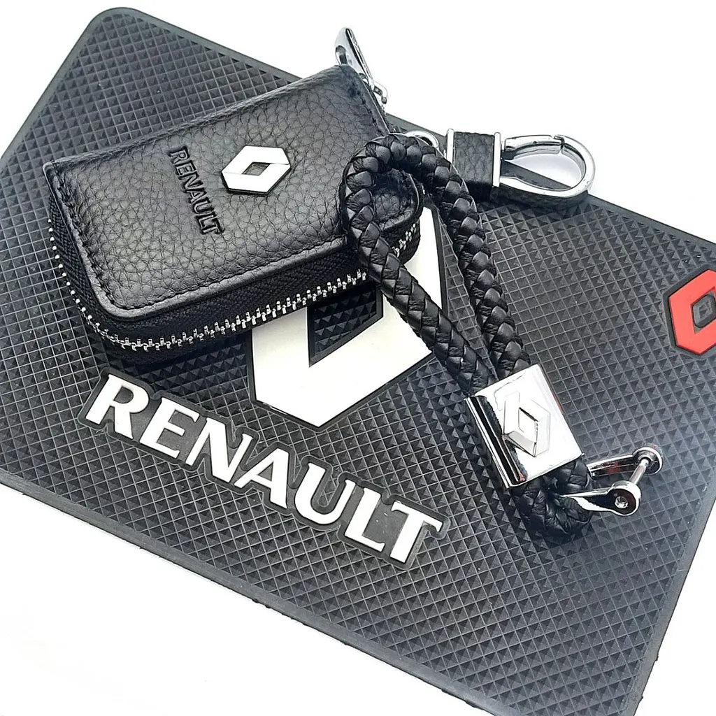 Автонабір №33 для Renault / килимок панелі / брелок з карабіном і чохол для автоключів з логотипом