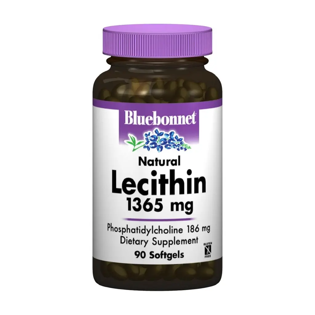 Амінокислота Bluebonnet Nutrition Натуральний Лецитин 1365мг, 90 желатинових капсул (BLB0924)