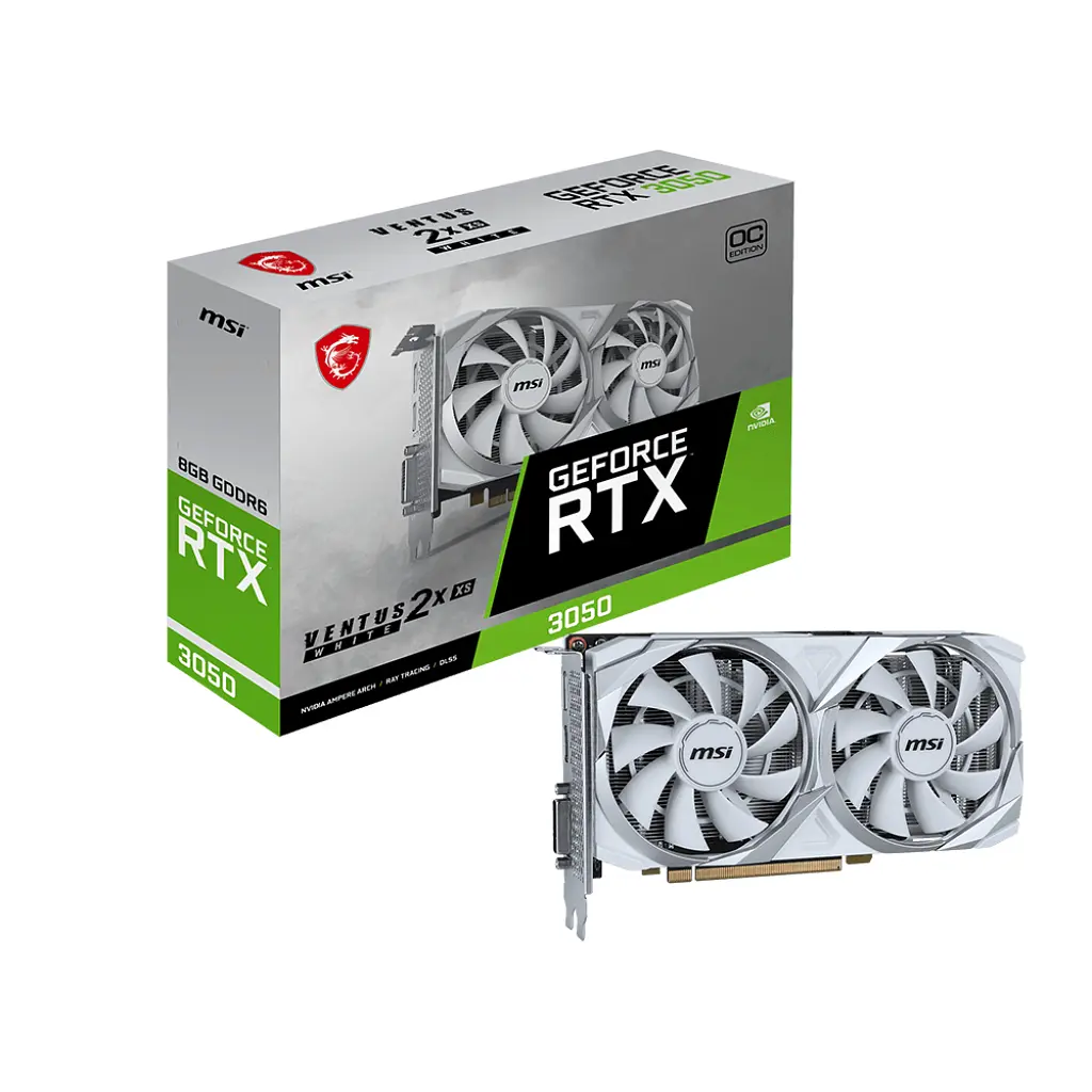 Відеокарта MSI GeForce RTX3050 8Gb VENTUS 2X XS WHITE OC (RTX 3050 VENTUS 2X XS WHITE 8G OC) - фото 5