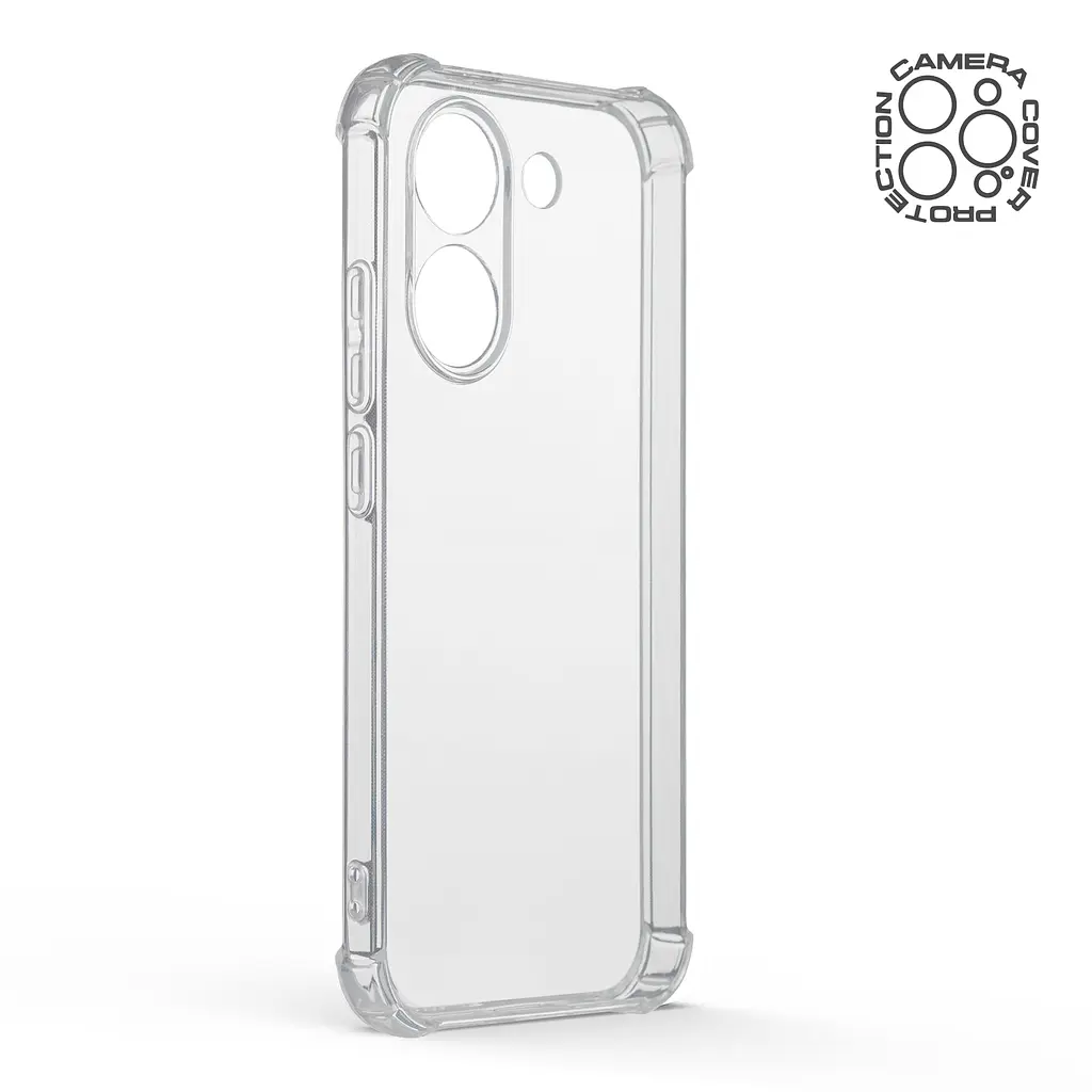 Прозрачный чехол для Xiaomi Poco X8 Pro 5G с защитой камеры и усиленными бортами, тонкий, силиконовый, бесцветный, ударостойкий, противоударный бампер c закрытой камерой, ArmorStandart (ARM90700) - фото 2