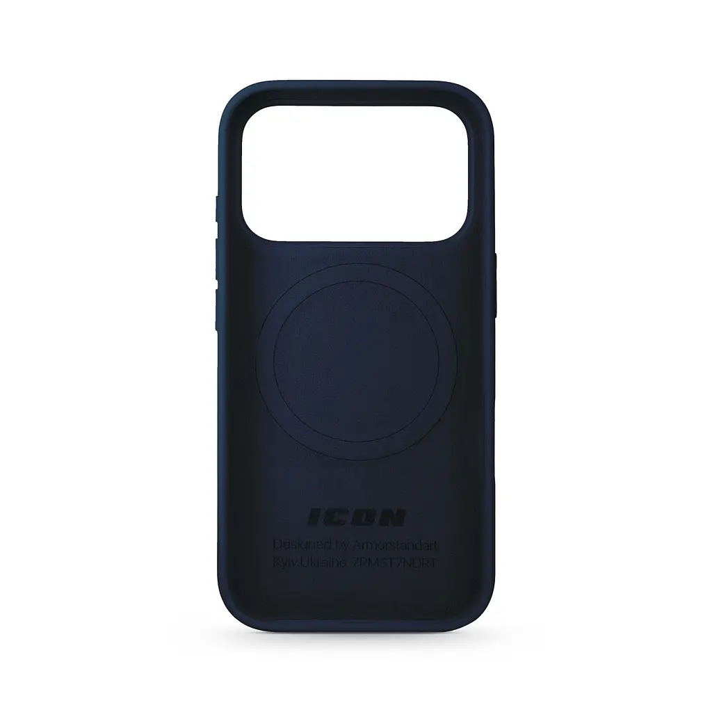 Силиконовый чехол с MagSafe для Apple iPhone 17 Pro, ICON2 MagCase, синий, противоударный, панель с мягкой подкладкой, защита всего корпуса, поддержка беспроводной зарядки, совместим с защитными стеклами и пленками, ArmorStandart (ARM86676) - фото 2