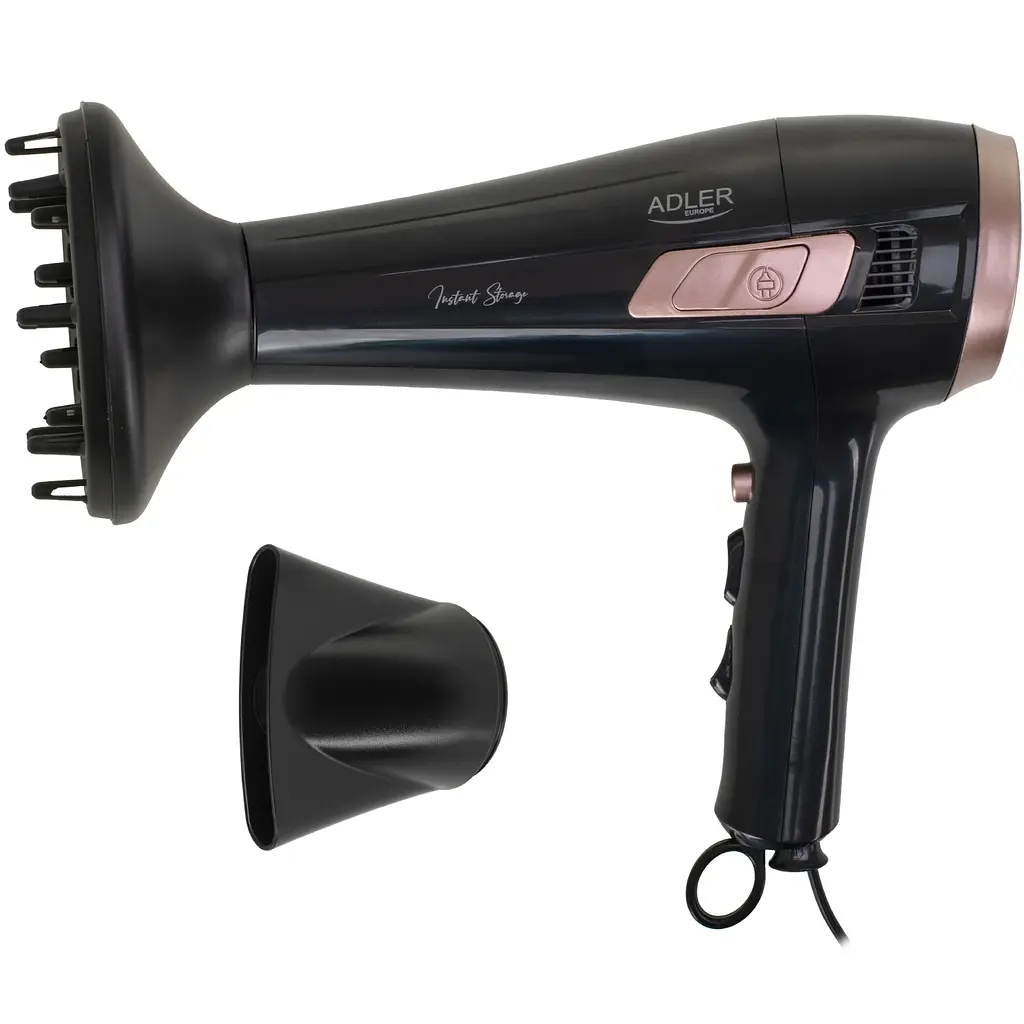 Фен Adler AD 2283 black 2400Вт/ 2 скорости/ хол.обдув/ темп.режимов-3/ защита от перегрева - фото 2