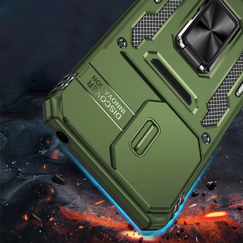 Ударопрочный чехол Camshield Army Ring для Xiaomi 14T Pro Оливковый / Army Green - фото 2