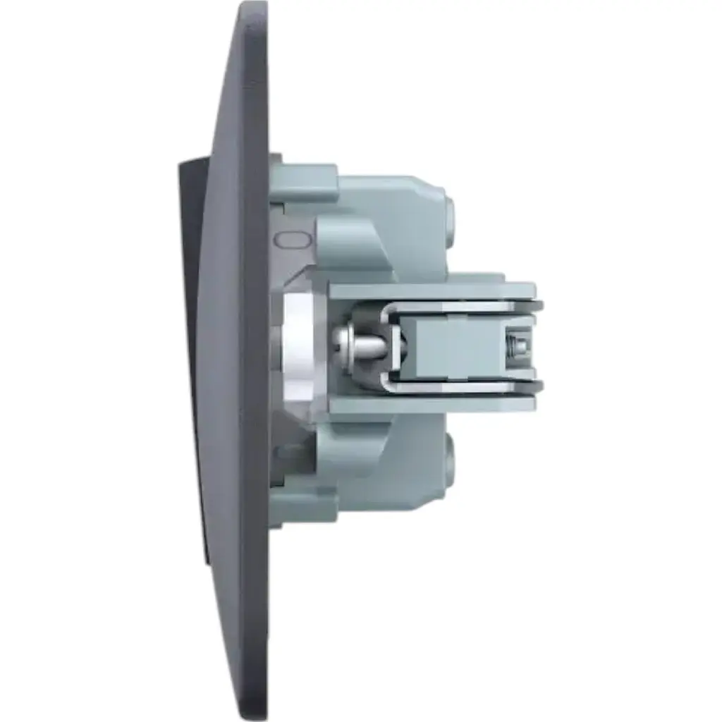 Вимикач одноклавішний Videx Binera проміжний чорний графіт 1 шт. - фото 3