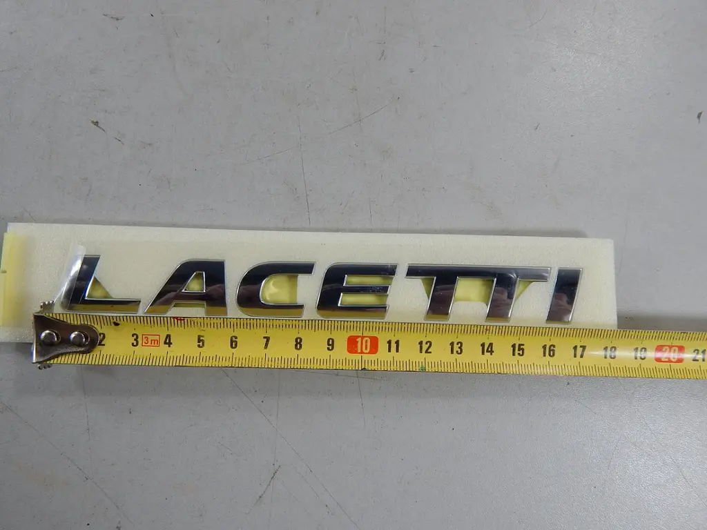 Емблема напис LACETTI Хром 170х21 мм Пластик на скотчі (Завод) - фото 3