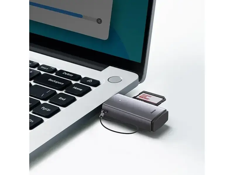 Картрідер BASEUS Lite Series USB-A to SD/TF Gray (WKQX060013) - фото 4