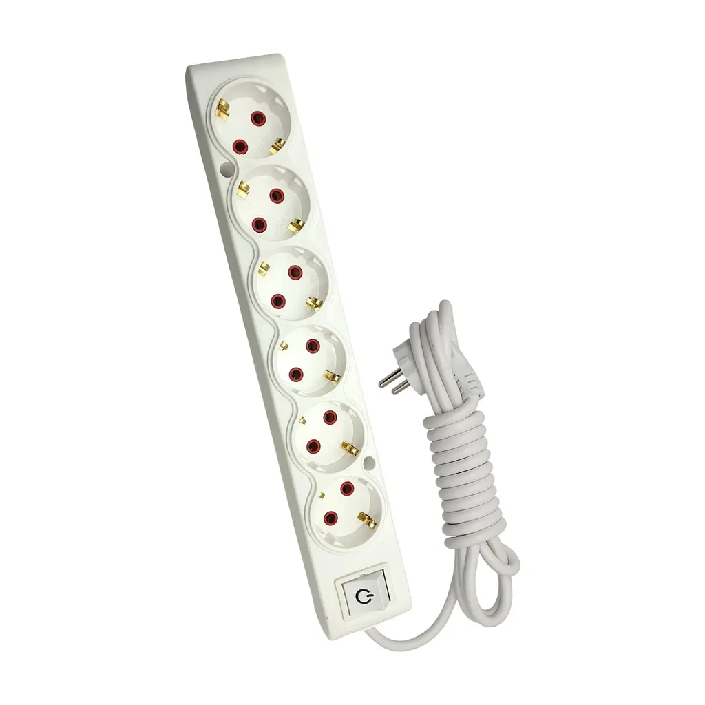 Мережевий подовжувач TECCO 3м 6 постів white (8681277842948)