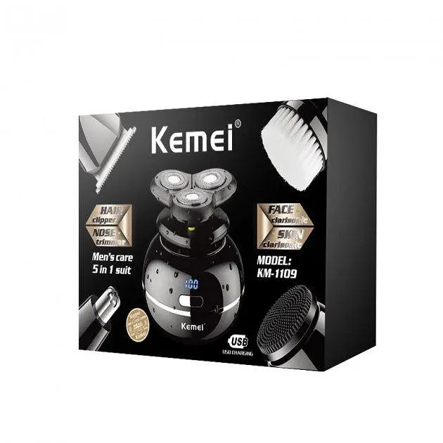 Електробритва Kemei Km-1109 (сухе та вологе гоління) - фото 9