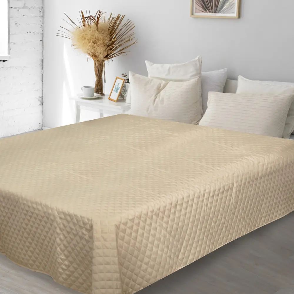 Покривало Ярослав М.П-003 стобане 240х210 см бежеве (53222) - фото 2