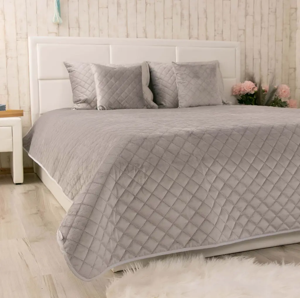 Подушка Руно 40х40 декоративна Velour "Grey ромб" 311.55_Grey ромб - фото 4