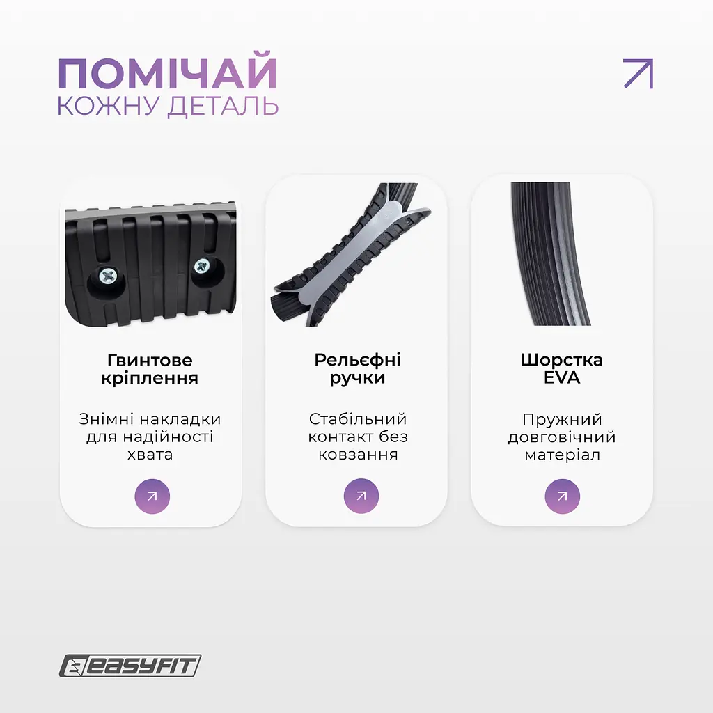 Кільце для пілатесу EasyFit чорне - фото 4