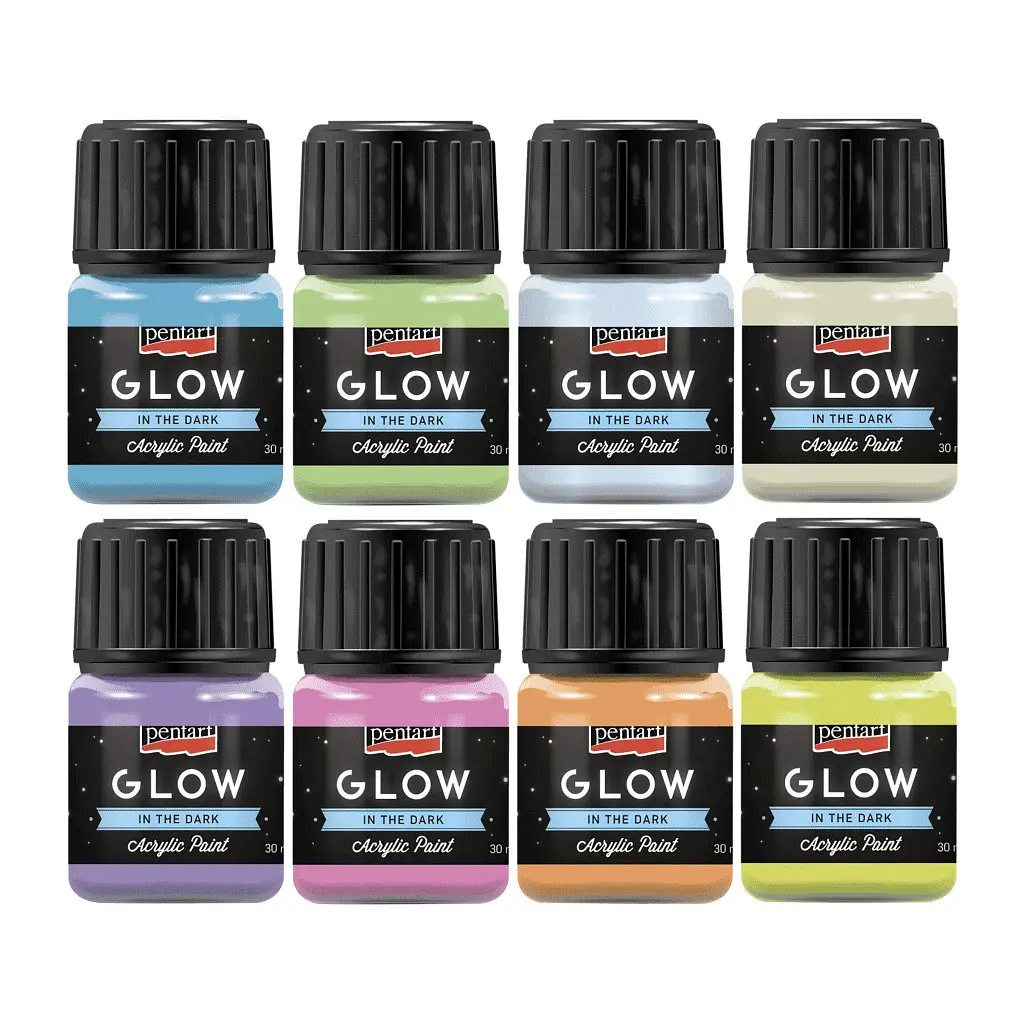 Акрилові фарби Pentart для декору Glow in the dark, Блакитна, 30 мл (5997412761443) - фото 2