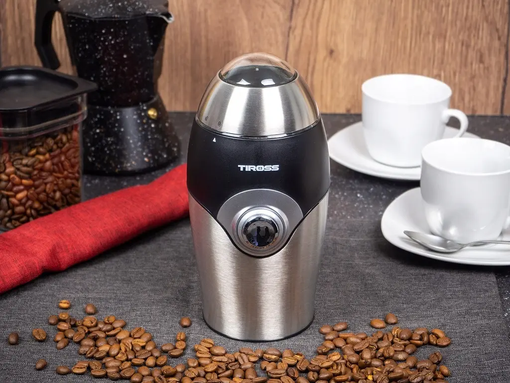Кофемолка Tiross TS 530 блокировка работы без крышки компактная 50 г 150 Вт - фото 6