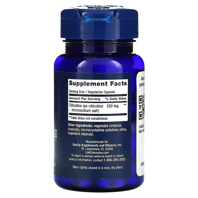 Холін (В-4) Citicoline (CDP-Choline) 60 капсул Life Extension vit0004765 - фото 2