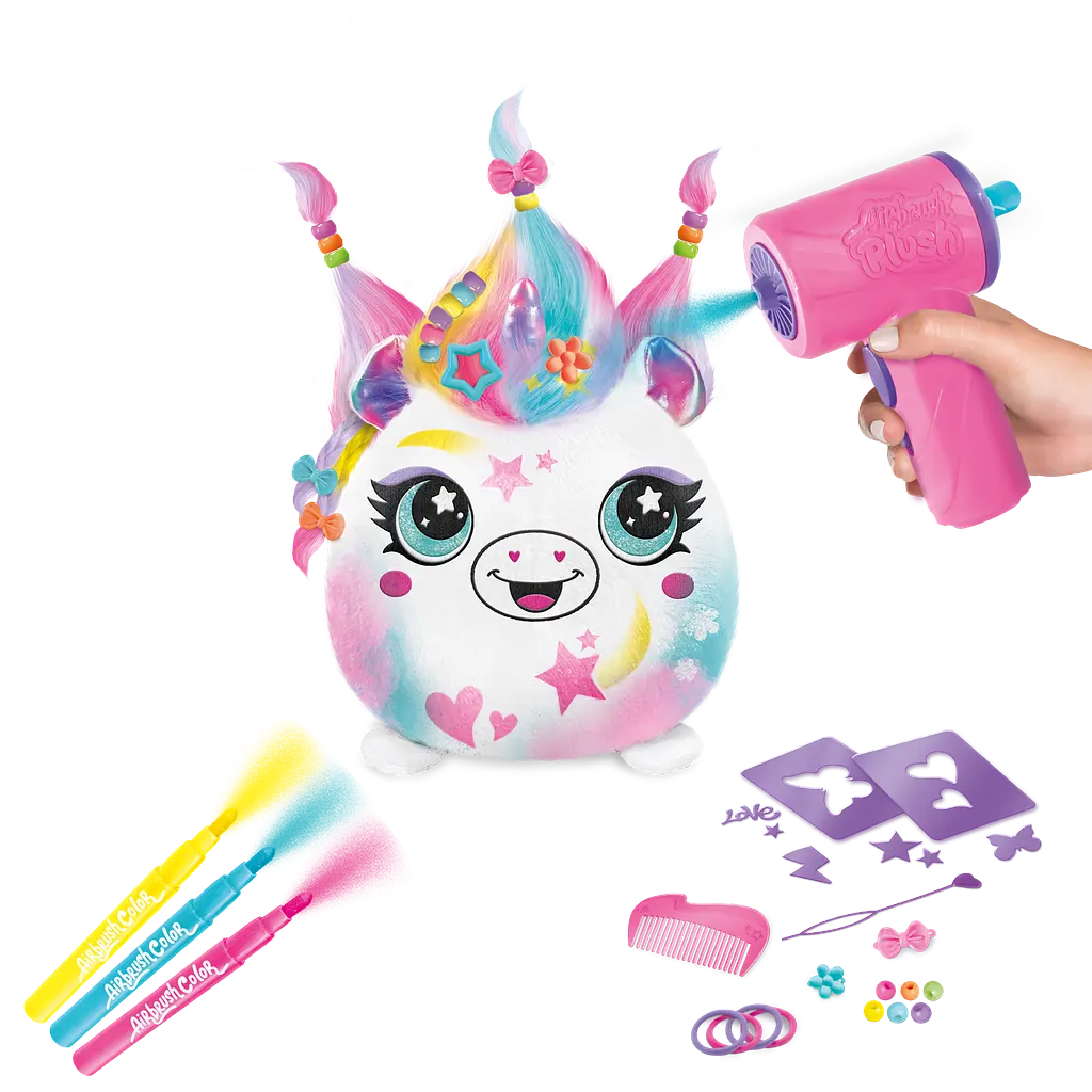 Набір DIY AIRBRUSH PLUSH - Hair'iffic "Зроби зачіску - Принцеса" з іграшковим аерографом CanalToys Art.AIR040/1 - фото 7