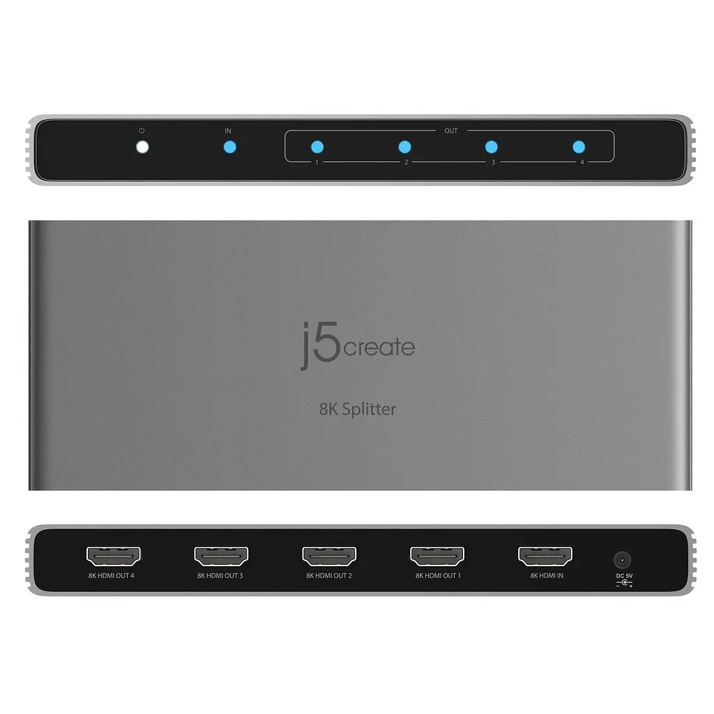 Перехідник j5create HDMI сигналу JDSH814-N, на 4 порти HDMI v. 2.1 (JDSH814-N) - фото 8