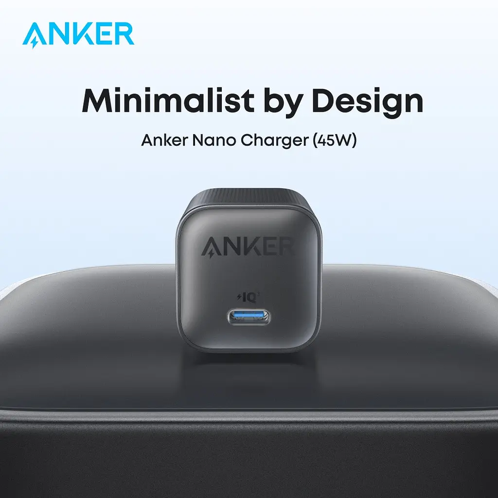 Сетевое зарядне пристрій Anker Nano Charger - 45W USB-C Чорний (7150726) - фото 2