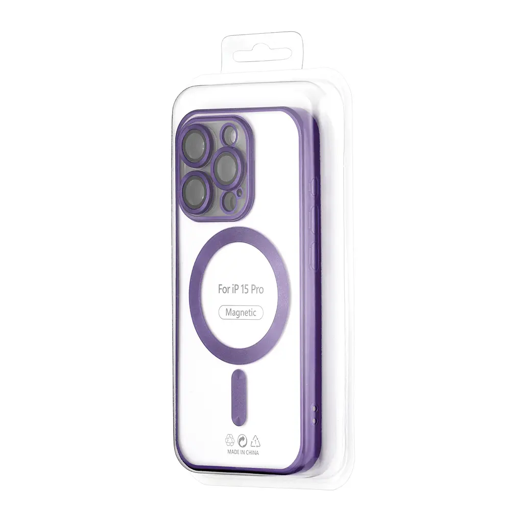 Чохол Ductil Metallic Edge with MagSafe (Protected Camera & Lens) iPhone 14 Pro Deep Purple - фото 2